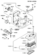 Page A Diagram and Parts List for FC420V ES12 Kawasaki Engine