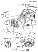 Page E Diagram and Parts List for FC420V FS14 Kawasaki Engine
