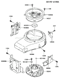 Page D Diagram and Parts List for FC420V HS01 Kawasaki Engine