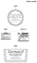 Page H Diagram and Parts List for FC420V HS06 Kawasaki Engine