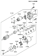 Page K Diagram and Parts List for FC420V DS17 Kawasaki Engine