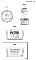 Part Location Diagram of 56038-2504 Kawasaki Label-Brand