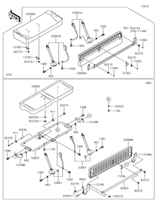Seat Diagram and Parts List for KAF620RHF 2017 Kawasaki Lawn Tractor Accessories