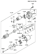 Page K Diagram and Parts List for FC540V FS13 Kawasaki Engine