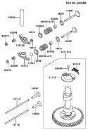 Page L Diagram and Parts List for FC540V DS16 Kawasaki Engine