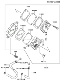 Page G Diagram and Parts List for FC540V DS16 Kawasaki Engine