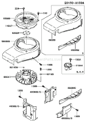 Page D Diagram and Parts List for FC540V HS03 Kawasaki Engine