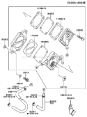 Page G Diagram and Parts List for FC540V HS03 Kawasaki Engine