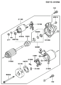 Page K Diagram and Parts List for FC540V JS16 Kawasaki Engine