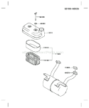 Part Location Diagram of 11029-2018 Kawasaki Element-assy-air Filter