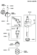 Part Location Diagram of 13008-6023 Kawasaki Ring-Set-Piston