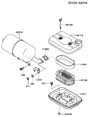 Page A Diagram and Parts List for FD501D AS00 Kawasaki Engine