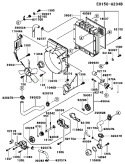 Part Location Diagram of 11048-2040-9H Kawasaki Bracket-Radiator