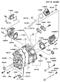 Part Location Diagram of 11008-6024 Kawasaki Head-Comp-Cylinder