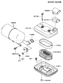 Page A Diagram and Parts List for FD501D CS00 Kawasaki Engine