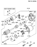 Page K Diagram and Parts List for FD501D CS00 Kawasaki Engine