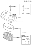 Page A Diagram and Parts List for FD501V DS05 Kawasaki Engine