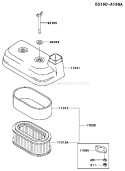 Page A Diagram and Parts List for FD590V AS07 Kawasaki Engine