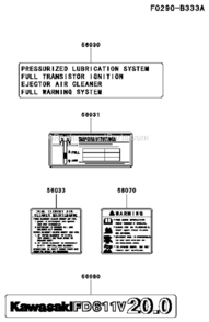 Page P Diagram and Parts List for FD611V-FS01  Kawasaki Engine