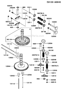 Page X Diagram and Parts List for FD611V-FS01  Kawasaki Engine
