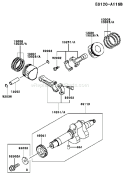 Page J Diagram and Parts List for FD620D AS14 Kawasaki Engine
