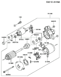 Page K Diagram and Parts List for FD620D AS14 Kawasaki Engine