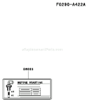 Page H Diagram and Parts List for FD620D AS14 Kawasaki Engine