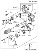 Page K Diagram and Parts List for FD620D GS13 Kawasaki Engine