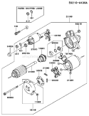 Page K Diagram and Parts List for FD620D MS12 Kawasaki Engine
