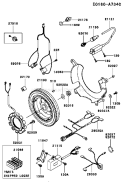 Part Location Diagram of 14083-2051 Kawasaki Cover-Flywheel