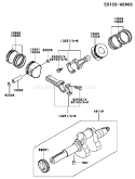 Part Location Diagram of 13029-0028 Kawasaki Piston