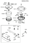 Page A Diagram and Parts List for FD750D AS01 Kawasaki Engine