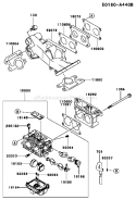 Page B Diagram and Parts List for FD750D AS01 Kawasaki Engine