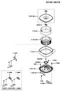 Page A Diagram and Parts List for FD750D CS02 Kawasaki Engine