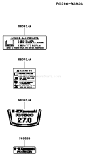 Part Location Diagram of 56080-2338 Kawasaki Label-Brand