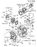 Page E Diagram and Parts List for FD750D CS08 Kawasaki Engine