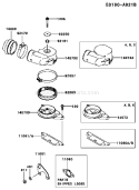 Part Location Diagram of 14073-2085 Kawasaki Duct-Upp