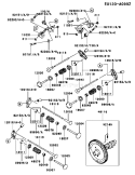 Page K Diagram and Parts List for FD750D ES03 Kawasaki Engine