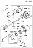 Page K Diagram and Parts List for FD750D AS02 Kawasaki Engine