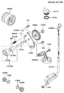 Part Location Diagram of 16154-1075 Kawasaki Rotor-Pump-Outer