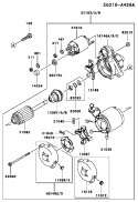 Page K Diagram and Parts List for FD750D CS08 Kawasaki Engine