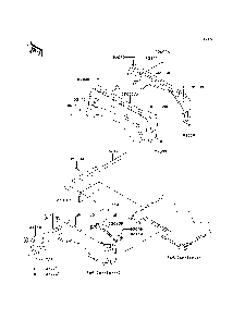 Rear Fender Diagram and Parts List for KRF750NCS 2012 Kawasaki Lawn Tractor Accessories