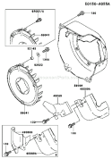 Page D Diagram and Parts List for FE120D BS01 Kawasaki Engine