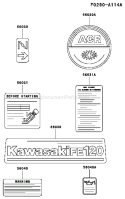 Page H Diagram and Parts List for FE120D BS01 Kawasaki Engine