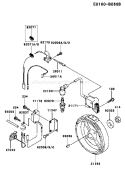 Part Location Diagram of 11047-2062 Kawasaki Bracket
