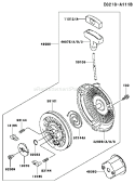Page K Diagram and Parts List for FE120D BS00 Kawasaki Engine
