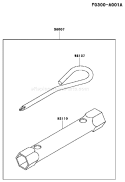 Page K Diagram and Parts List for FE120G AT50 Kawasaki Engine