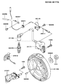 Page F Diagram and Parts List for FE120G AT50 Kawasaki Engine