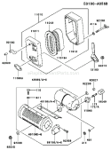 Page A Diagram and Parts List for FE120G CS00 Kawasaki Engine