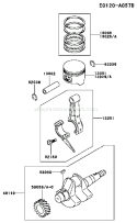 Page J Diagram and Parts List for FE120G CS00 Kawasaki Engine